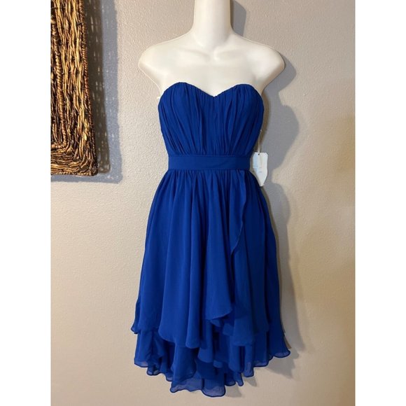 Rami Kashou Bebe Dress 00 Royal Blue NWT Cruise Party Wedding Event - Picture 2 of 8